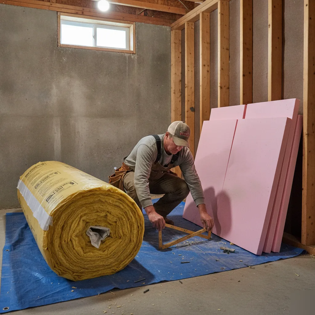 Comparing basement insulation types in Denver contractor project
